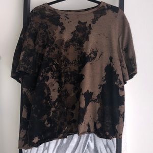 Acid Wash / Bleach Dye Cropped Tshirt